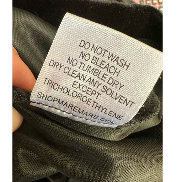 Mare Mare black velvet strapless romper size M - Picture 4 of 15